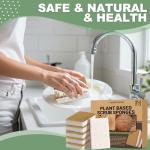 18 Pack of Plant-Based Biodegradable Dish Sponges