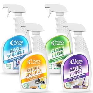 Natural Cleaning Supplies Kit – Eco-Friendly Cleaners 4 Pack