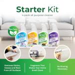 Natural Cleaning Supplies Kit – Eco-Friendly Cleaners 4 Pack