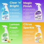 Natural Cleaning Supplies Kit – Eco-Friendly Cleaners 4 Pack