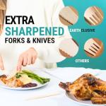 Compostable Wooden Cutlery Set - 300 pieces