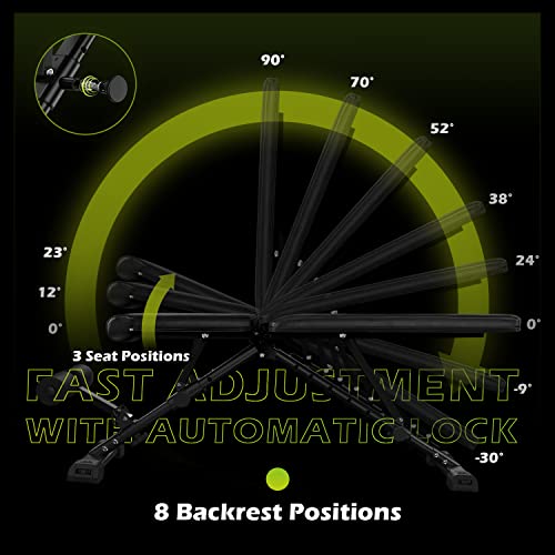 FLYBIRD Adjustable Weight Bench for Full-Body Workouts