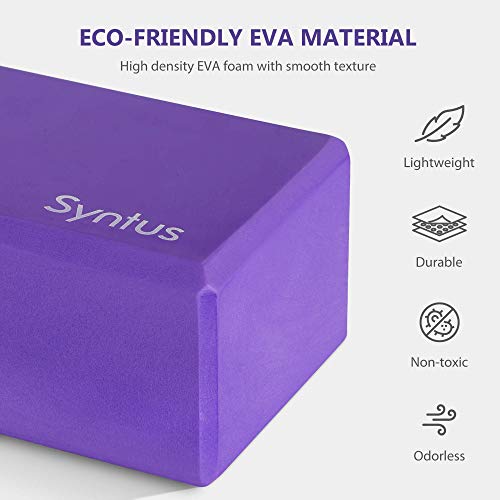 Syntus Yoga Block and Strap Set, Purple