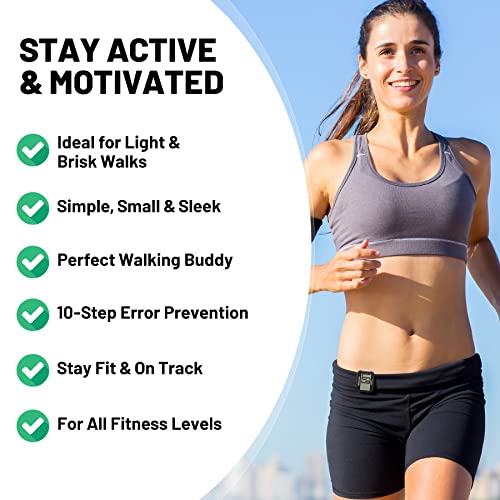 NESKLA 3D Pedometer - Easy Step Tracker with Clip