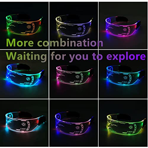 7-Color Cyberpunk Augmented Reality Sunglasses for Parties