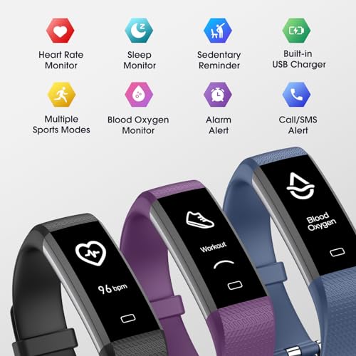Waterproof Fitness Tracker with Heart Rate Monitor