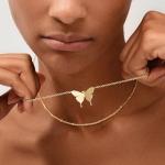 Personalized 18K Gold Initial Butterfly Necklace