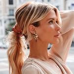 Champagne & Black Art Deco Crystal Stud Earrings