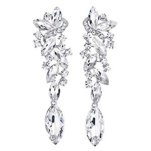 Art Deco Rhinestone Chandelier Statement Earrings