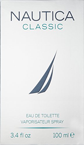 Nautica Classic Eau de Toilette for Men - Citrusy and Earthy Scent - Aromatic Notes of Bergamot, Jasmine, and Musk - Great for Everyday Wear - 3.4 Fl Oz