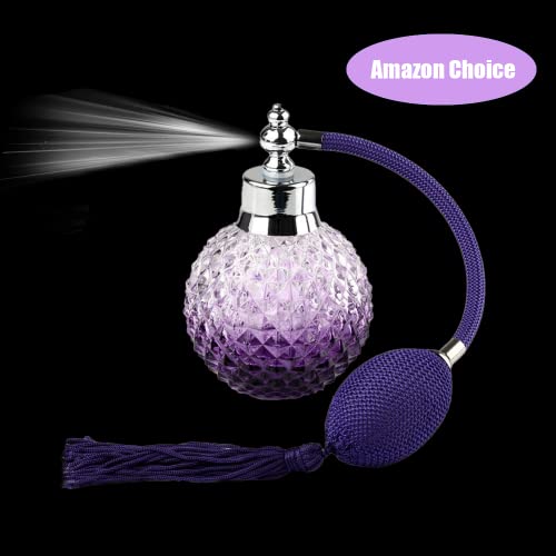 Vintage Purple Glass Perfume Spray Bottle (100ml)