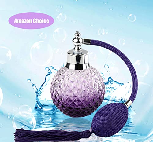 Vintage Purple Glass Perfume Spray Bottle (100ml)