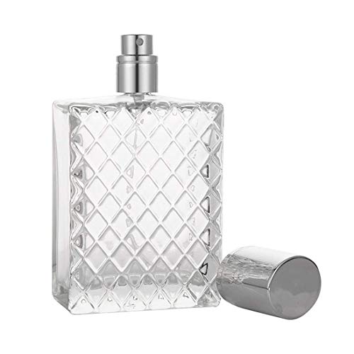 Enslz 100ml 3.4 oz Refillable Spray Perfume Bottles large cosmetic Fine Mist Atomizer Empty Portabe Clear Glass Essential Oil Container for Travel