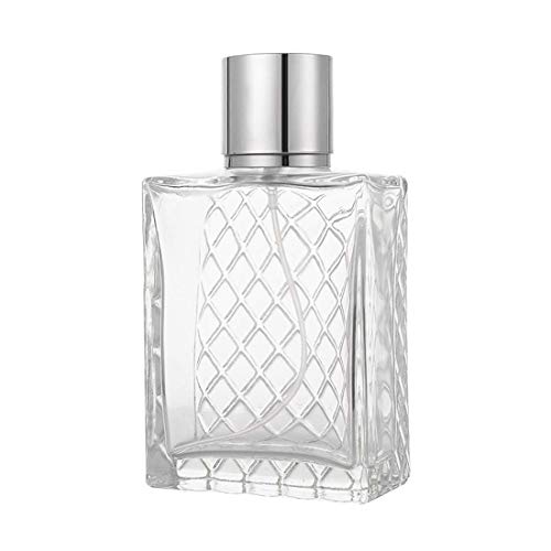 Enslz 100ml 3.4 oz Refillable Spray Perfume Bottles large cosmetic Fine Mist Atomizer Empty Portabe Clear Glass Essential Oil Container for Travel