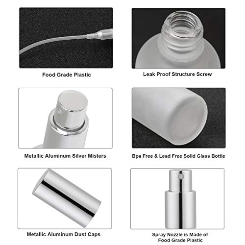 2-Pack Frosted Glass Perfume Atomizer Spray