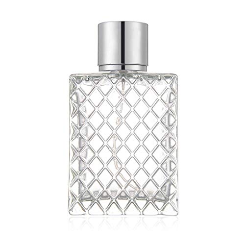 Enslz 100ml 3.4 oz Refillable Spray Perfume Bottles large cosmetic Fine Mist Atomizer Empty Portabe Clear Glass Essential Oil Container for Travel