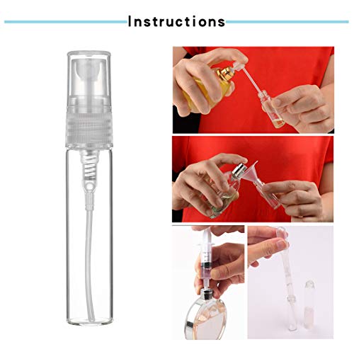 30Pcs Clear Glass Perfume Bottles - Portable & Refillable
