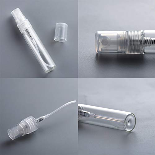 30Pcs Clear Glass Perfume Bottles - Portable & Refillable