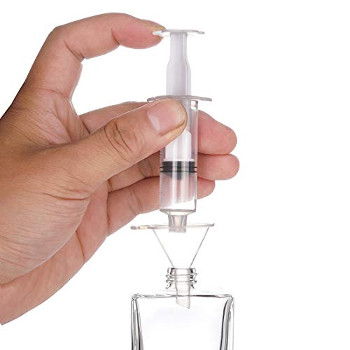 6 Pack 30ml / 1 Oz Transparent Refillable Perfume Bottle, Portable Square Empty Glass Perfume Atomizer Bottle with Spray Applicator 4 Free kinds of perfume dispenser(6 Pack 30ml / 1.01 oz. Transparent
