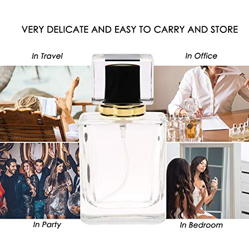 Portable Refillable Glass Perfume Bottle - 50ml (Black)
