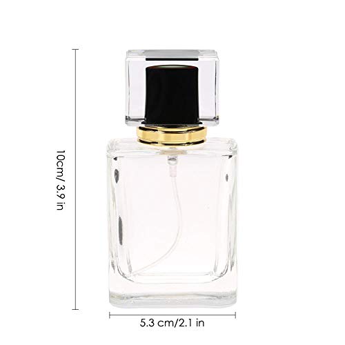Portable Refillable Glass Perfume Bottle - 50ml (Black)