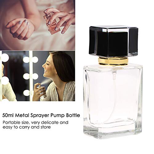 Portable Refillable Glass Perfume Bottle - 50ml (Black)