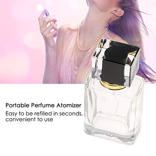 Portable Refillable Glass Perfume Bottle - 50ml (Black)
