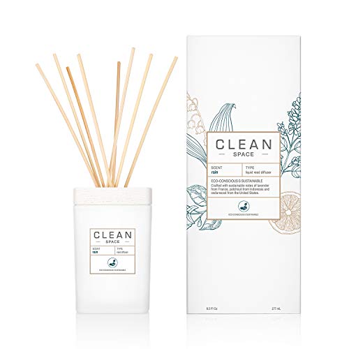CLEAN SPACE Reed Diffuser | Natural Rattan Reeds | 100% Vegan Oil
