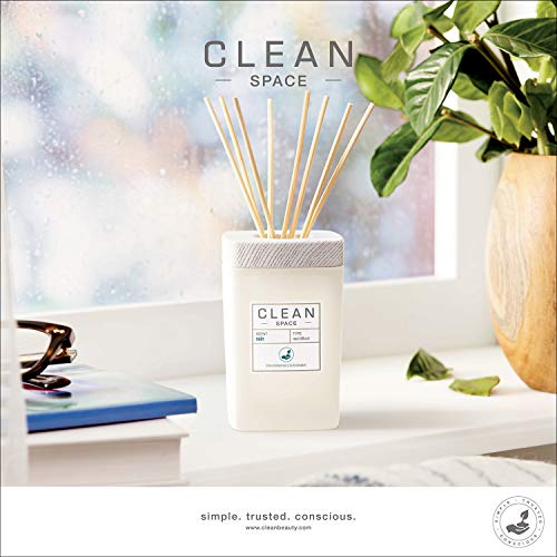 CLEAN SPACE Reed Diffuser | Natural Rattan Reeds | 100% Vegan Oil