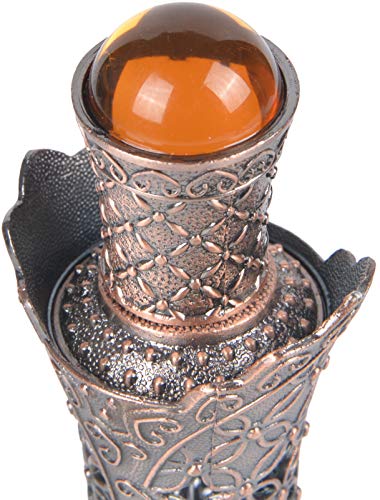 Nerien Essential Oil Dropper Bottle Vintage Empty Refillable Cosmetic Container Retro Perfume Fragrance Bottle Hollow Ancient Glass Organizer Storage for Home, Travel, Indoor Deocr 15ML/0.51OZ