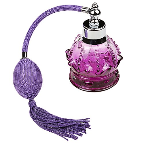 Vintage Refillable Perfume Spray Atomizer - 100ml (Purple)