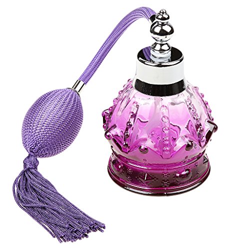 Vintage Refillable Perfume Spray Atomizer - 100ml (Purple)