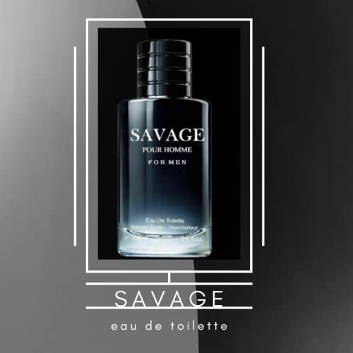 INSPIRE SCENTS IS Savage for Men - 3.4 Fl Oz Cologne for Men Masculine Scent + Travel Spray (Savage or Salvang) 35ml or Oil Roll 12ml for Daily Use Men's Cologne (Pack of 2)