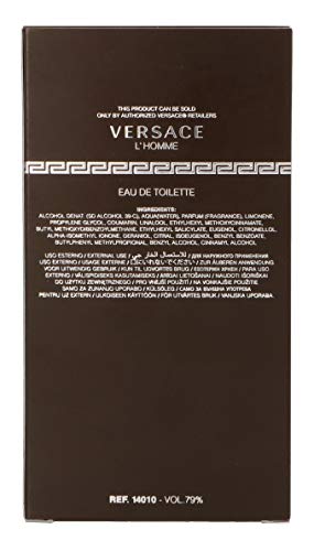 Versace L'Homme Men's 3.4oz EDT Spray