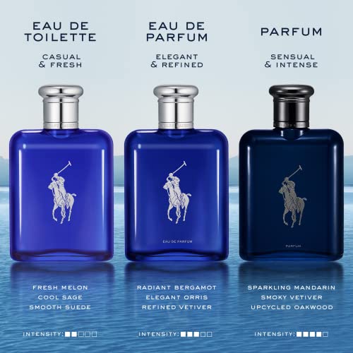 Ralph Lauren - Polo Blue - Eau de Toilette - Men's Cologne - Aquatic & Fresh - With Citrus, Sage, and Suede - Medium Intensity - 4.2 Fl Oz