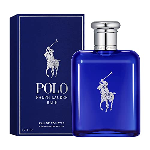 Ralph Lauren - Polo Blue - Eau de Toilette - Men's Cologne - Aquatic & Fresh - With Citrus, Sage, and Suede - Medium Intensity - 4.2 Fl Oz