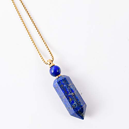 Gemstone Perfume Bottle Necklace for Women