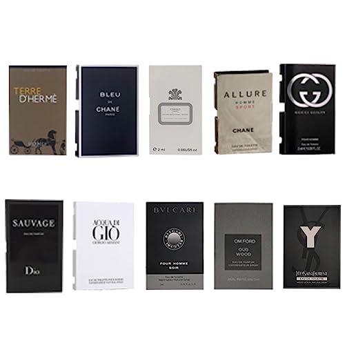 HASMI Men's cologne Perfume Sampler fragrance designer Travel-Size perfume sampler sets mini gift 10pcs