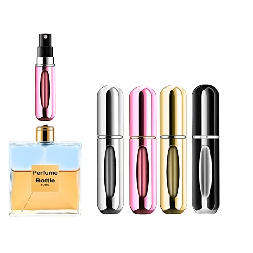 Yamadura Mini Refillable Perfume Atomizer Spray (4 Pack)