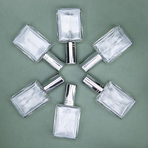 YU FENG 12pcs Refillable Glass Atomizer Spray Bottles with Funnels Pipettes Dispenser for Perfume,Fragrance,Lotion,Essential Oil