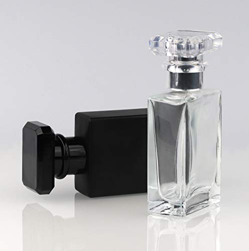 6 Pack 30ml Clear Black Perfume Atomizer Bottles