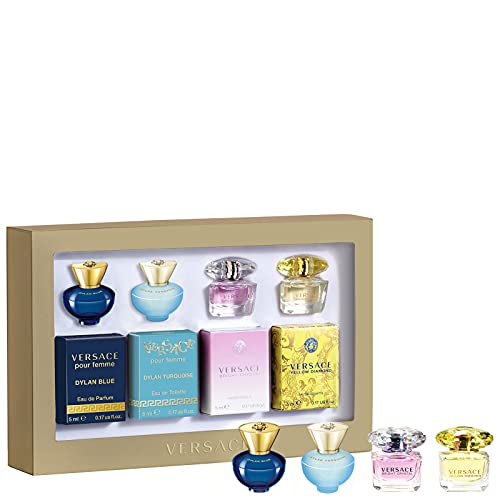 Versace Women's Mini Perfume Set (Dylan Blue, Turquoise, Bright)