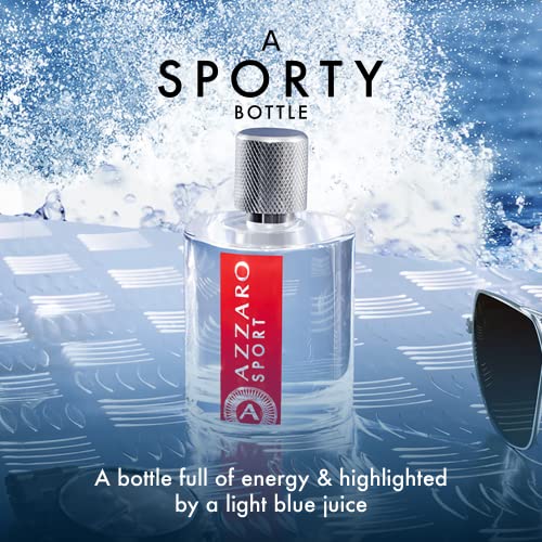 Azzaro Sport Eau de Toilette - Mens Cologne, 3.4 Fl Oz