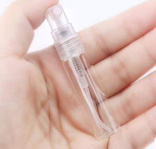 5ml 0.17 oz Glass Perfume Spray Bottle Fine Mist Atomizer Empty Mini Travel Fragrance Applicator - Pack of 20(Clear)
