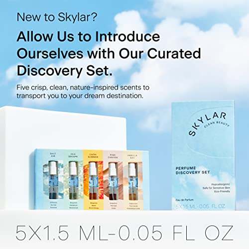 Skylar Eau de Parfum New Discovery Set: Clean Perfume Samples for Women and Men - Perfume Sample Set, Fragrance Sets Mini Perfumes for Women Hypoallergenic and Vegan - Fresh Perfume Samples (5x1.5mL) (Discovery Set 1)