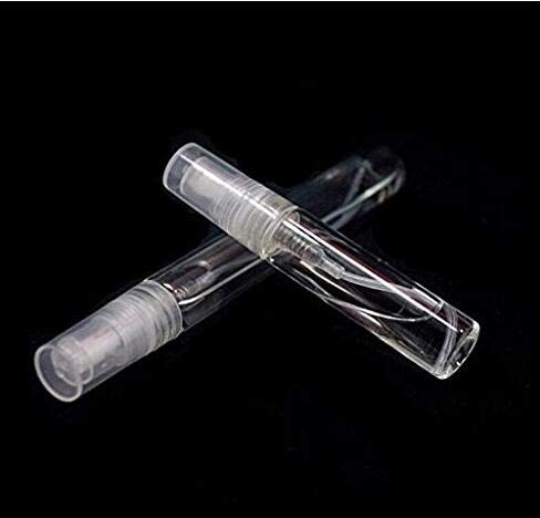 5ml 0.17 oz Glass Perfume Spray Bottle Fine Mist Atomizer Empty Mini Travel Fragrance Applicator - Pack of 20(Clear)