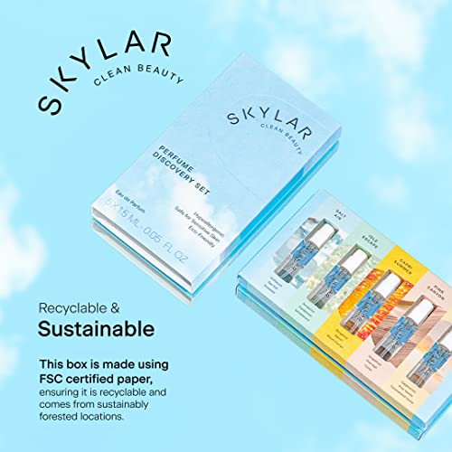 Skylar Eau de Parfum New Discovery Set: Clean Perfume Samples for Women and Men - Perfume Sample Set, Fragrance Sets Mini Perfumes for Women Hypoallergenic and Vegan - Fresh Perfume Samples (5x1.5mL) (Discovery Set 1)