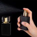 Foraineam 8 Pack Black Square Refillable Perfume Bottles