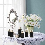 Foraineam 8 Pack Black Square Refillable Perfume Bottles