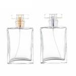 YORROR 2 Pack Clear Glass Perfume Atomizer,100ml Empty Refillable Perfume Spray Bottle for Men and Women,Portable Fragrance Fine Mist Spray Bottle Perfume Dispenser for Travel (Gold+Silver)